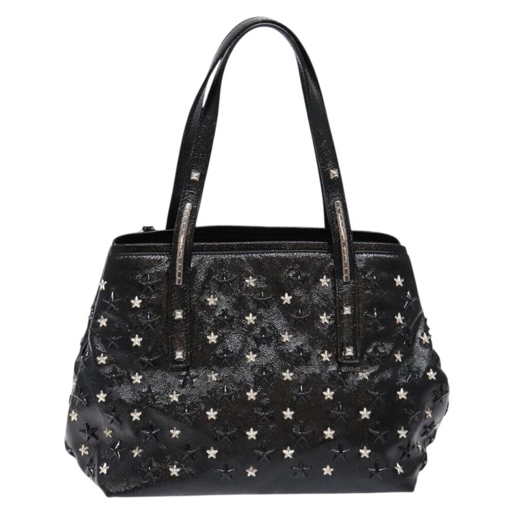 Jimmy Choo Patent Leather Studs Tote Bag Black